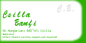 csilla banfi business card